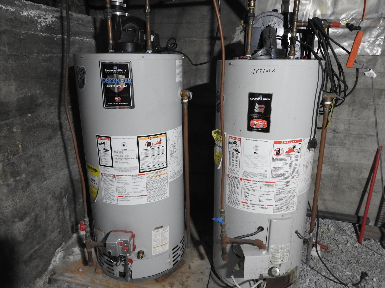 2 Hot Water Tanks.