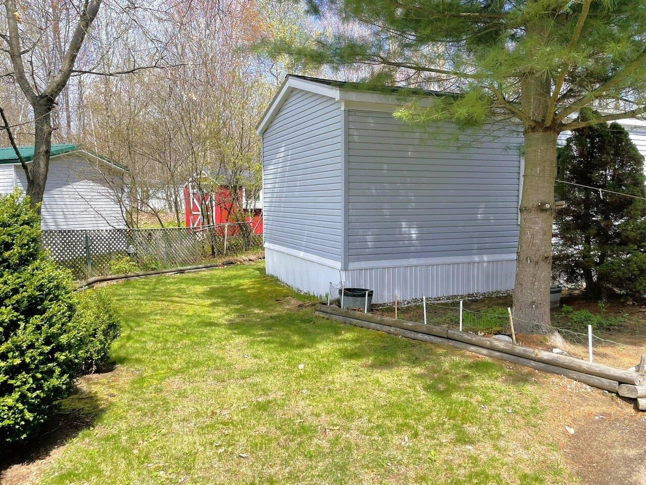 Fenced backyard