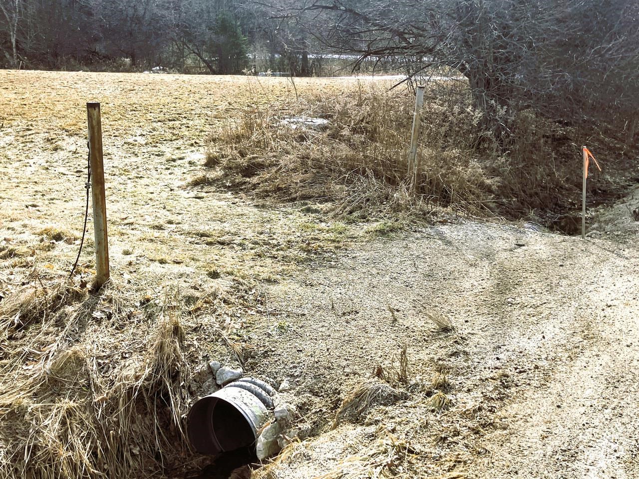Driveway culvert installed