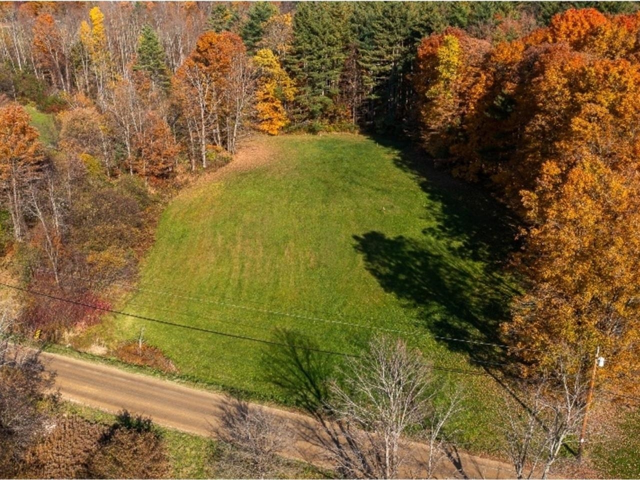 Arial view of lot in fall