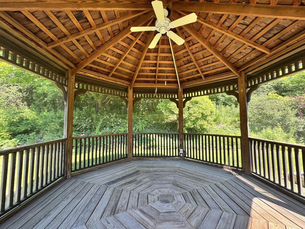 Screened Gazebo with fan