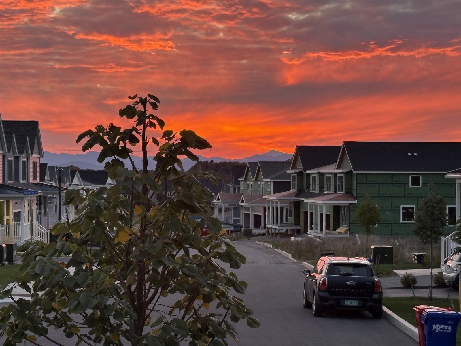 Stunning sunsets and mountain views from the front porch