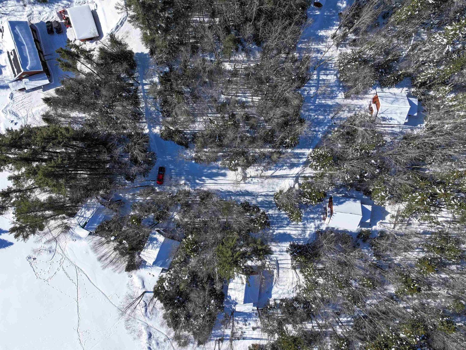 Aerial View of Cabins