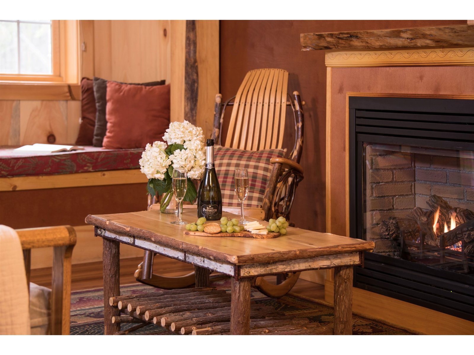 Cabin Fireplace