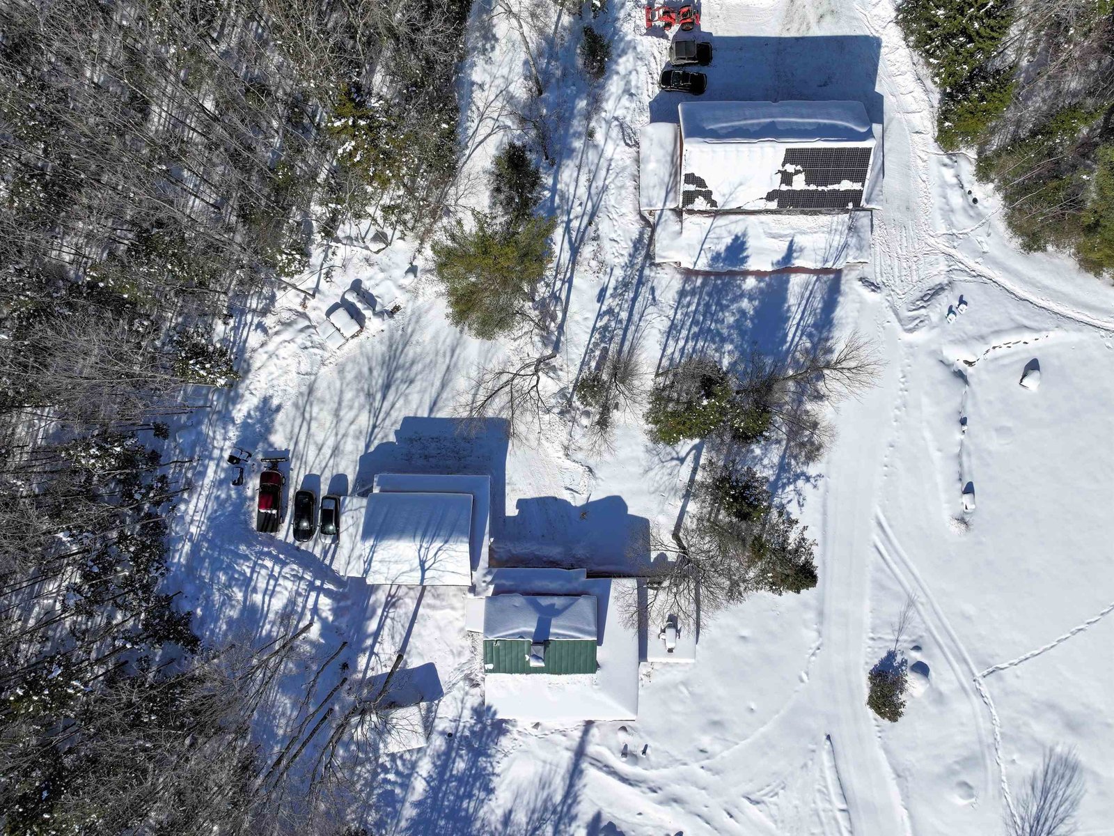 Aerial View of Main Home & Multi-Purpose Building