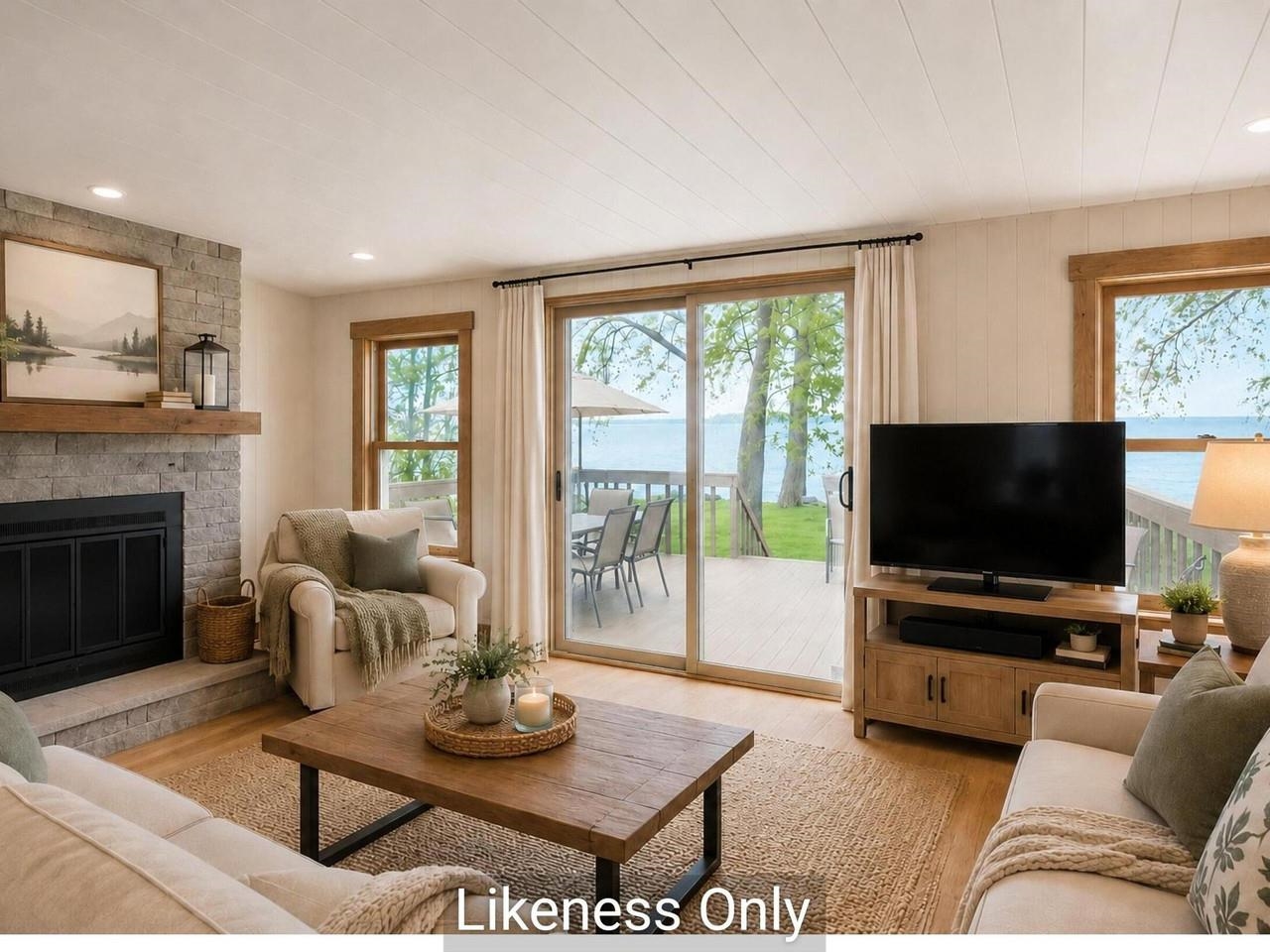 Living Room with Deck Access