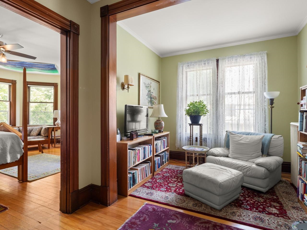 Reading nook in hall