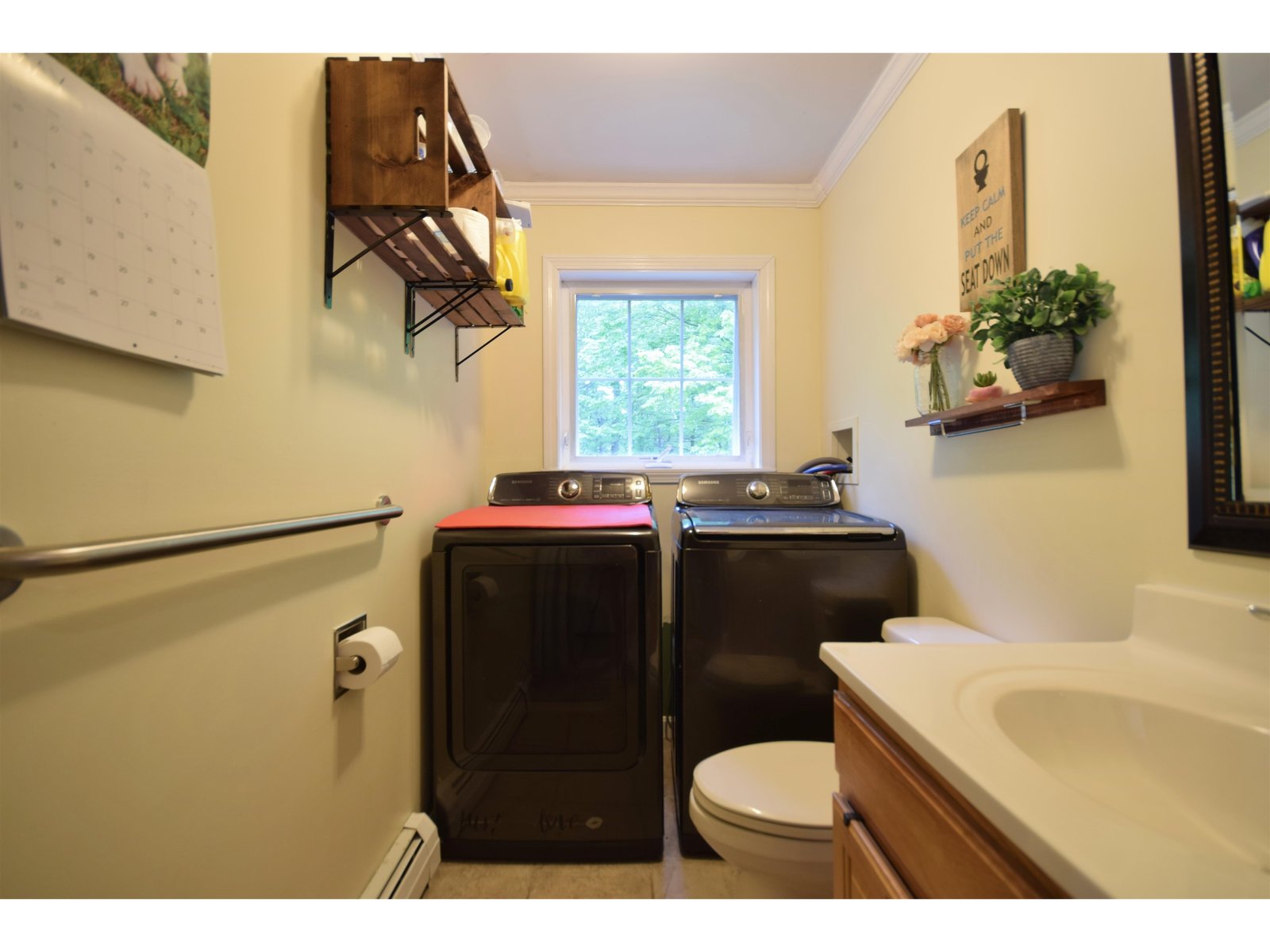 First floor half bath with laundry