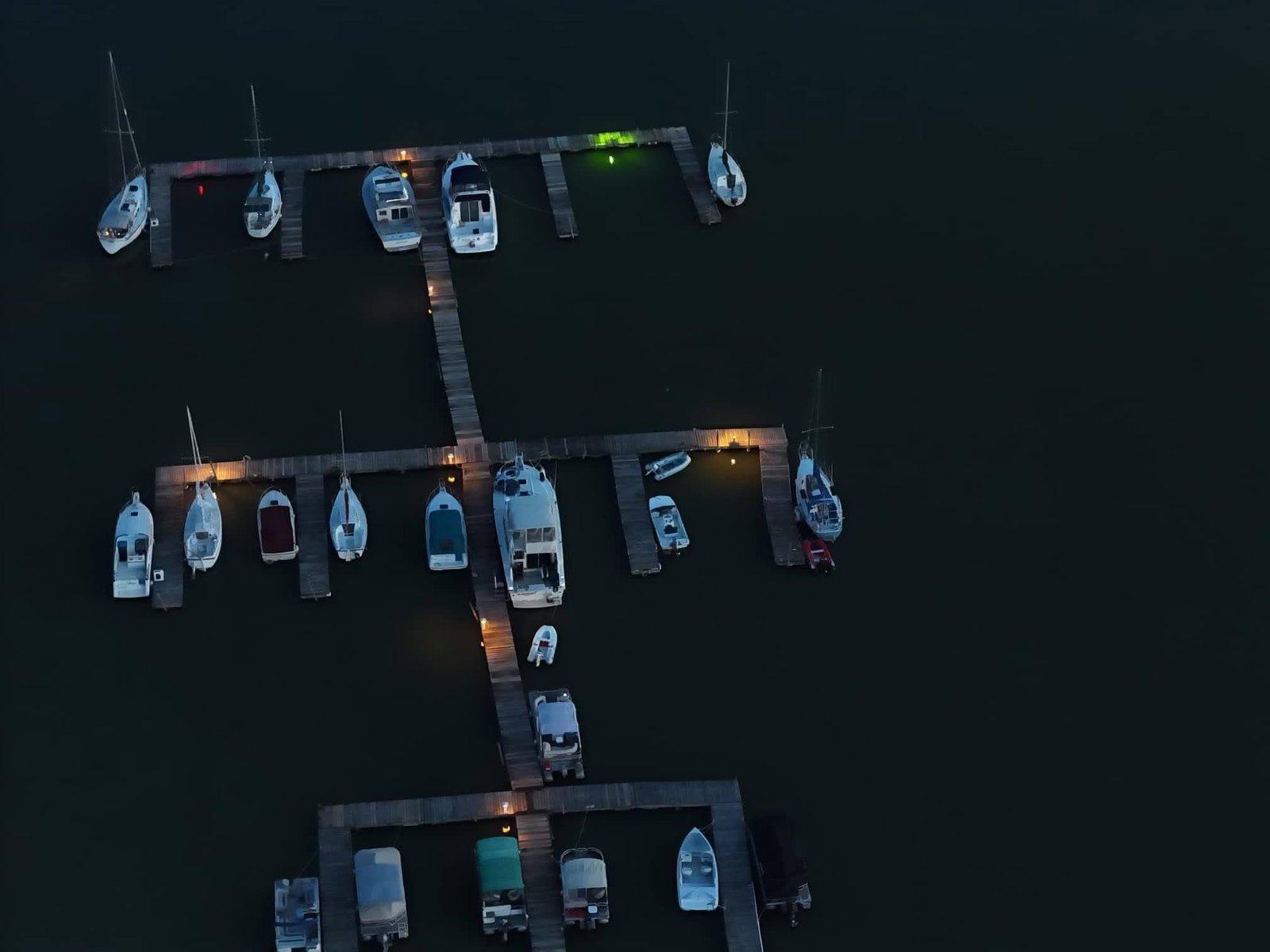 Drone of Docks at Night