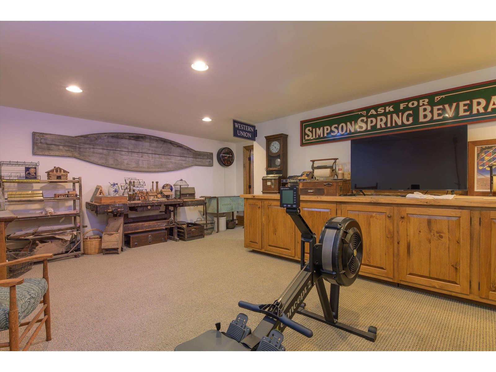 Lower exercise/game room