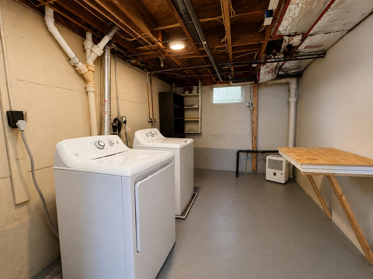 Basement Laundry Workspace