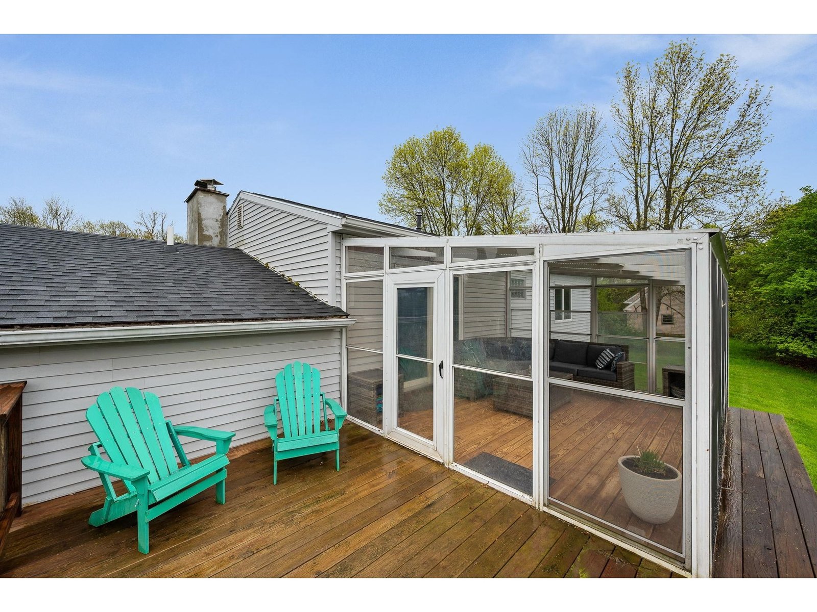 Expansive deck and sun porch