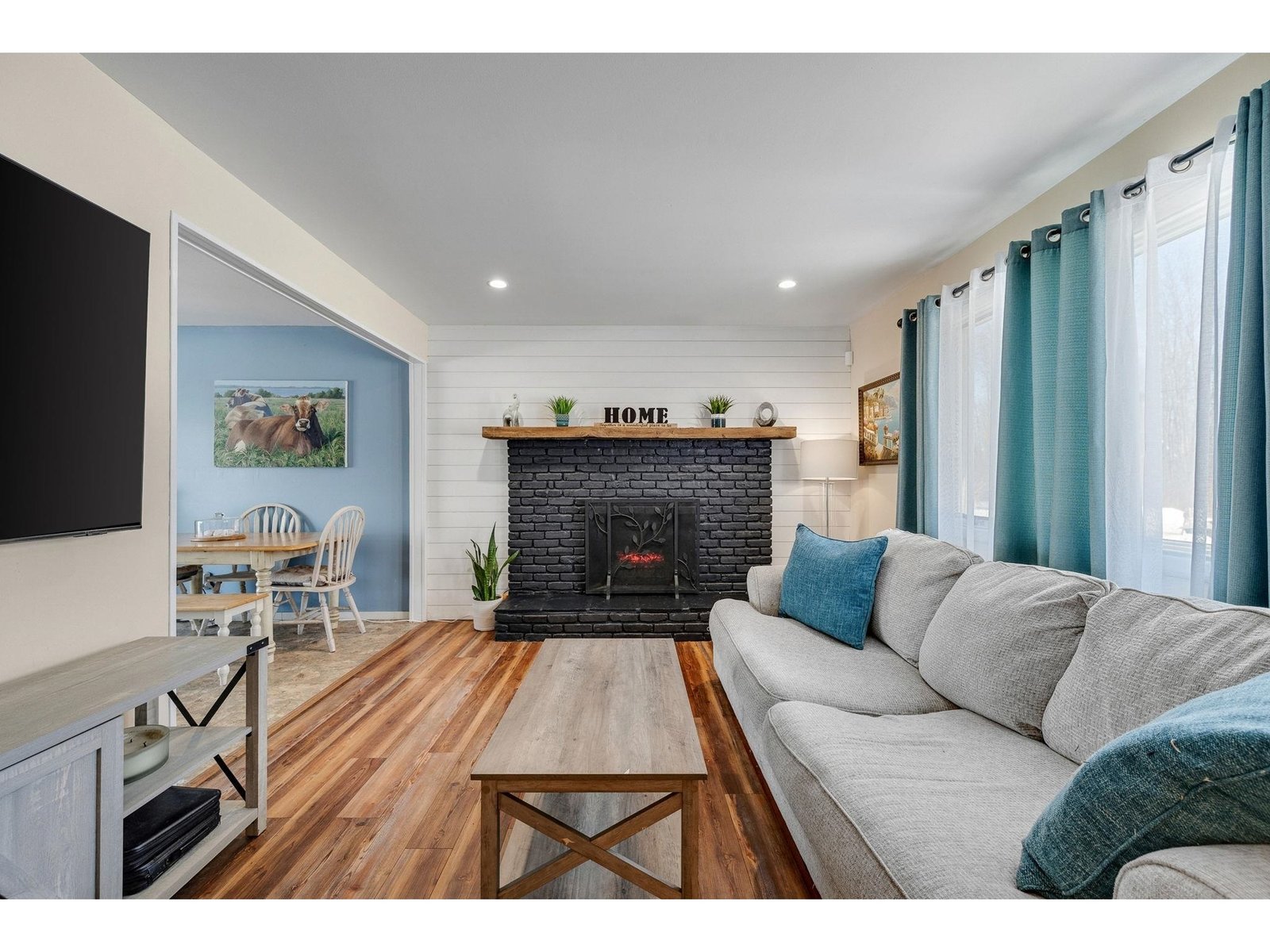 Living room with natural light