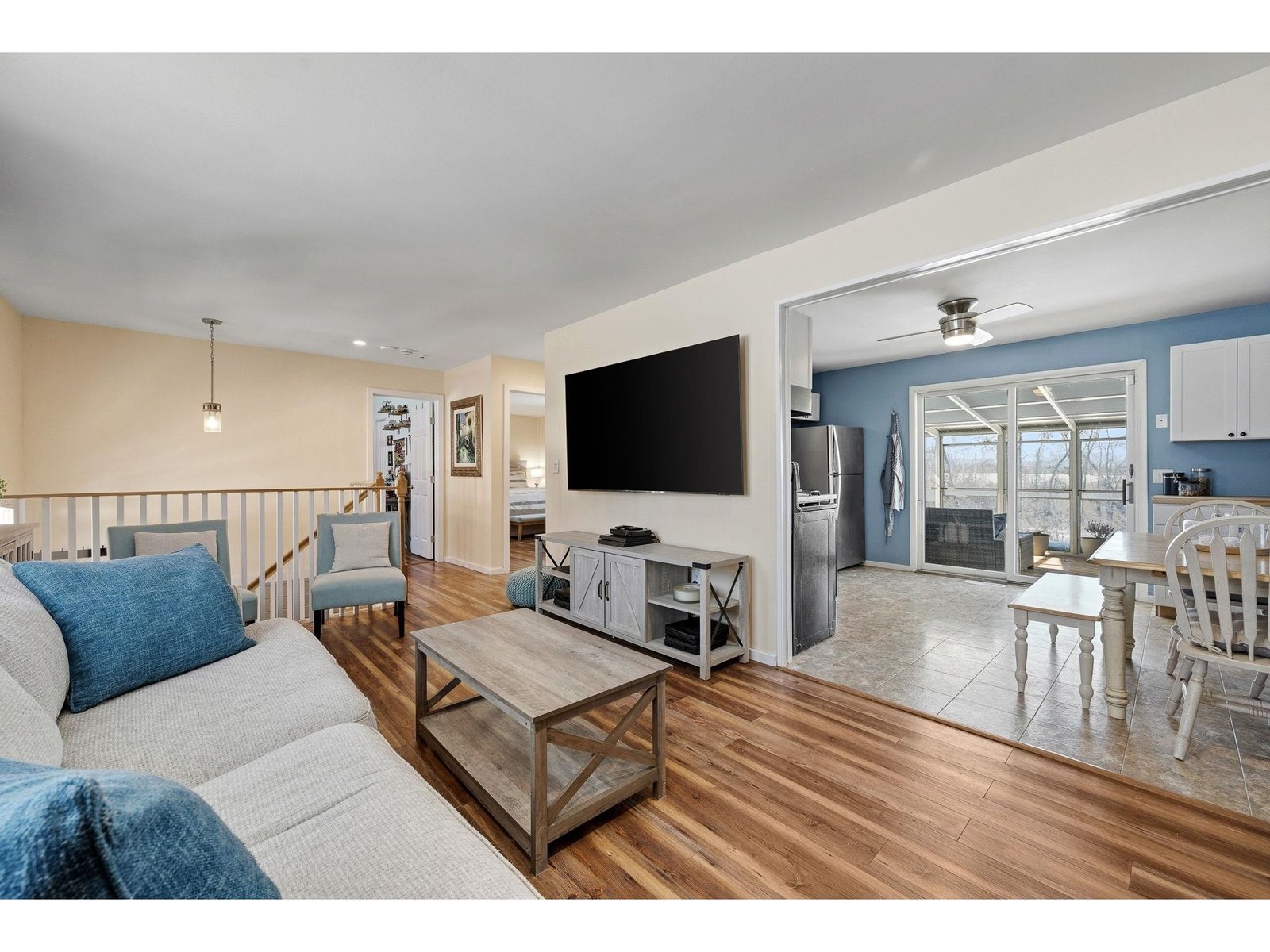 Living room to kitchen