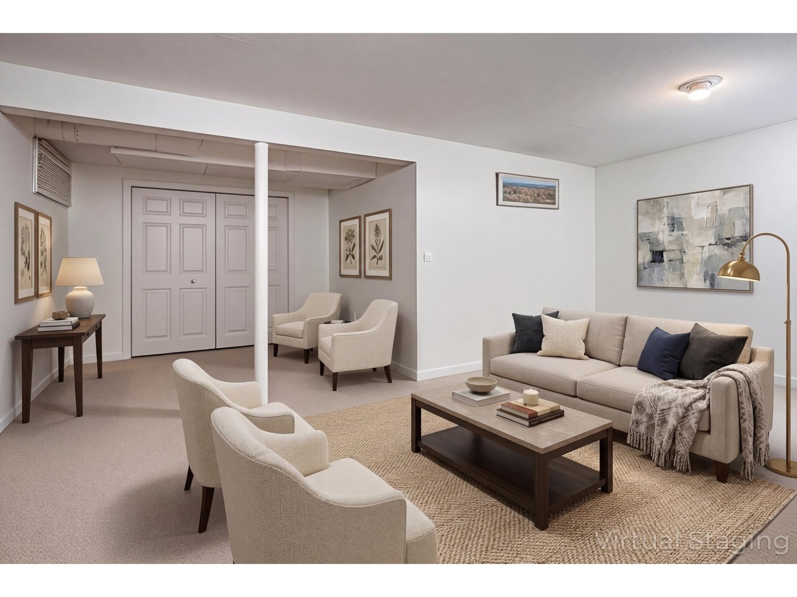 Basement Bonus Room Virtually Staged