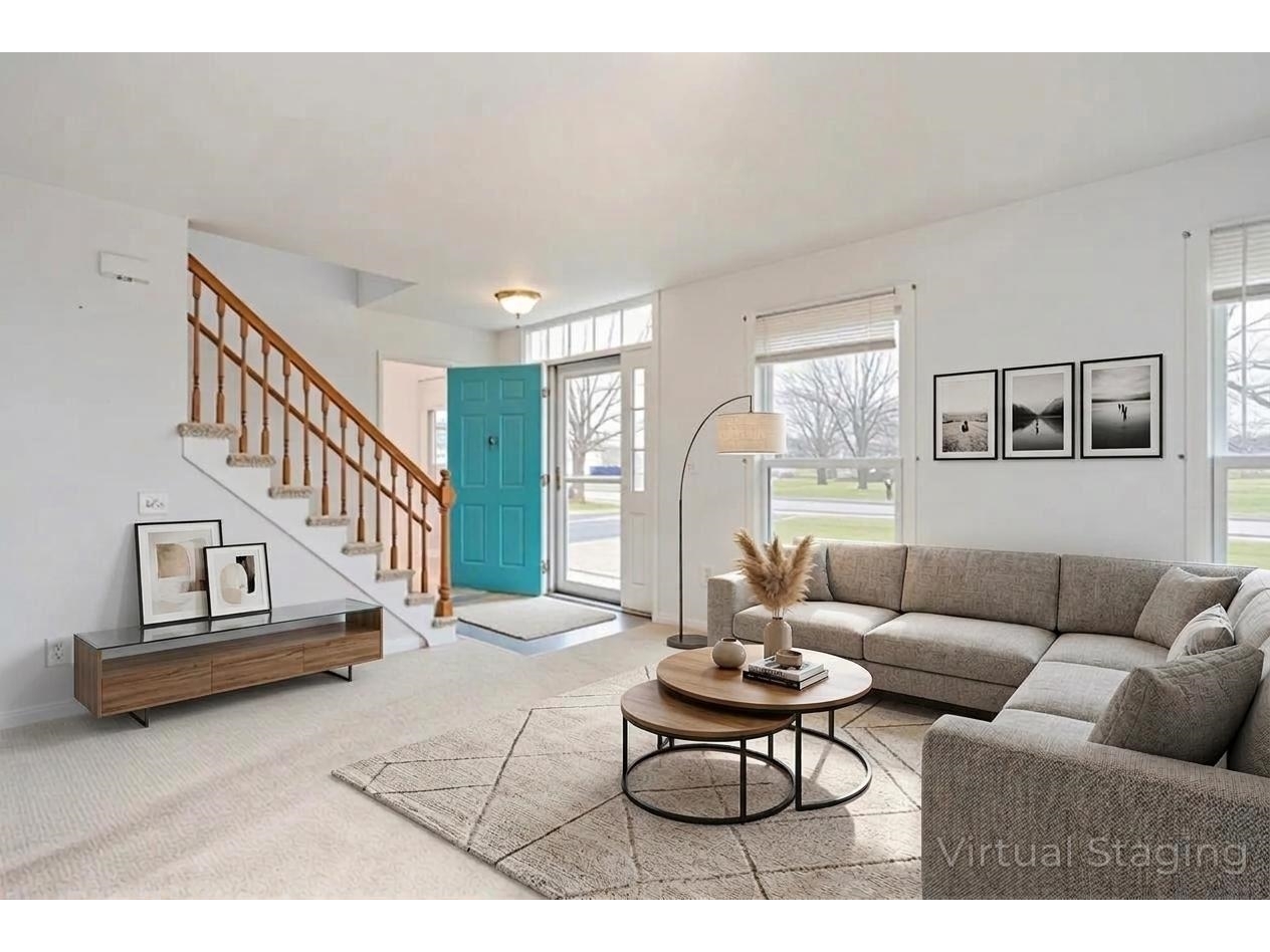 Living Room Toward Front Door Virtually Staged