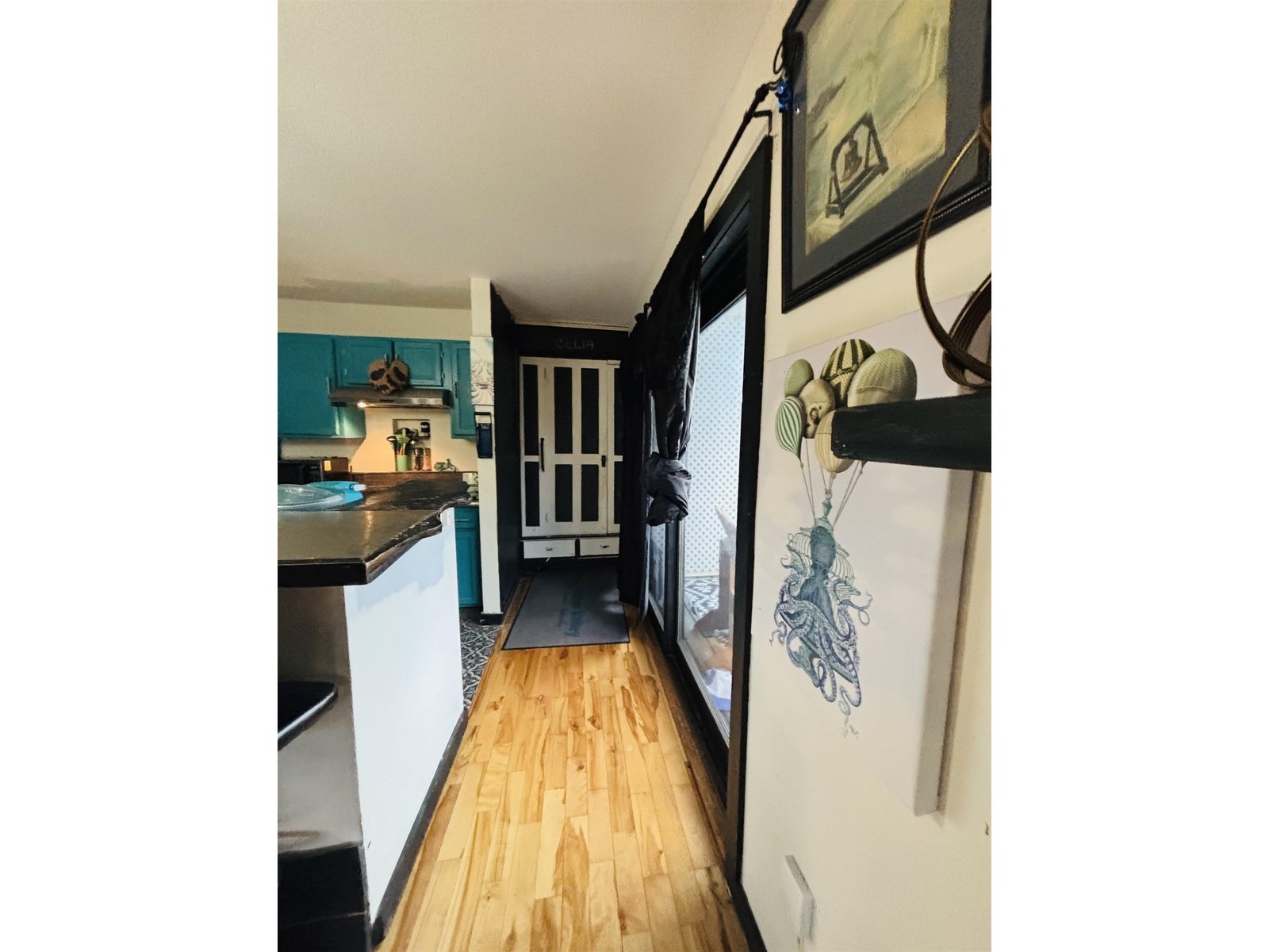 Living to Kitchen, Deck, and Bonus Room