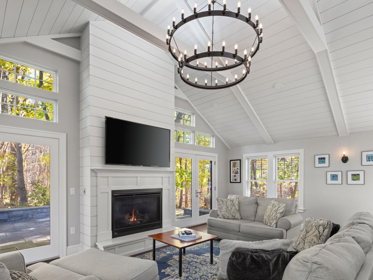 Vaulted family room