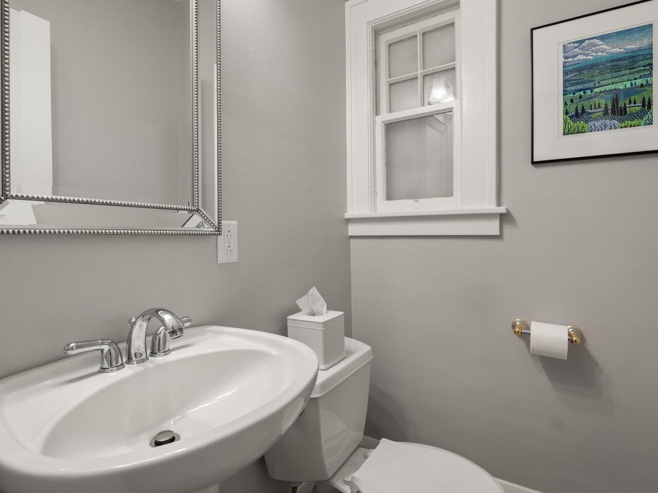 First floor powder room