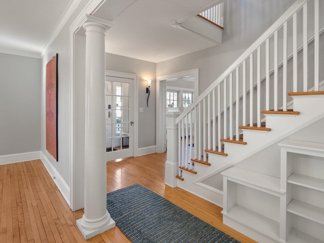 Gracious entry, stairs