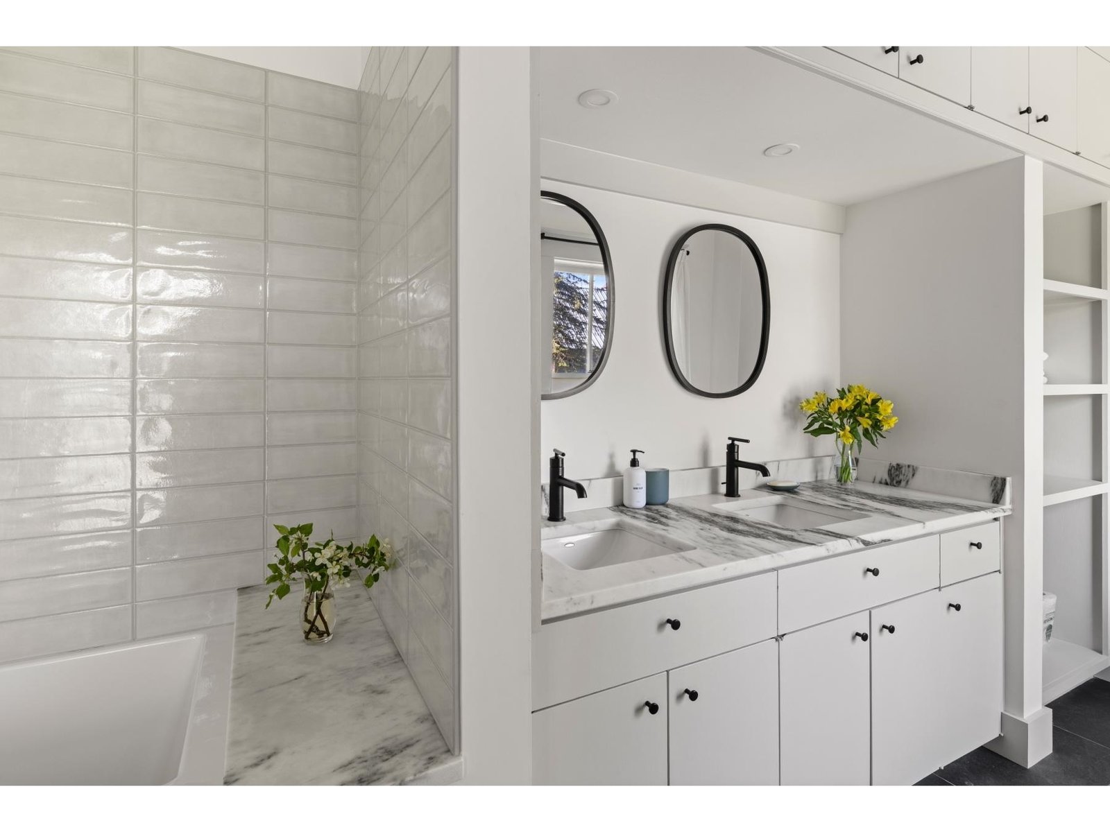 Private ensuite bathroom for this bedroom with king size bed