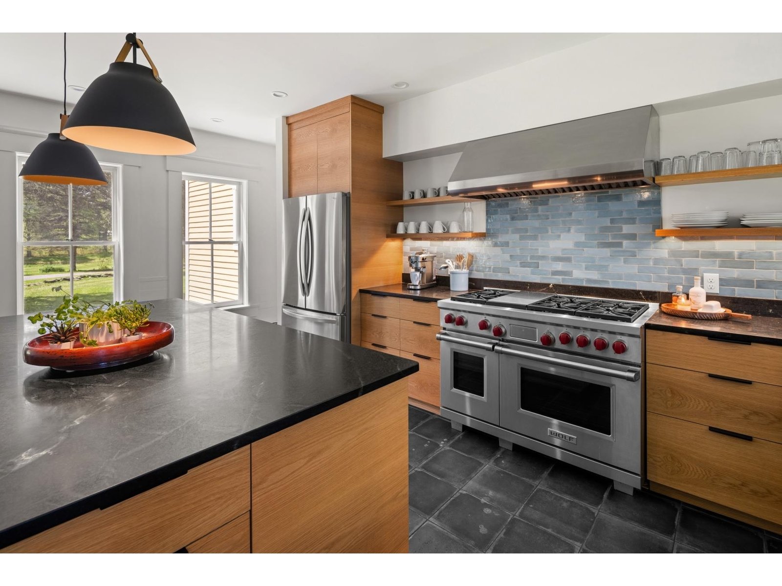 Craftsmanship steals the show-custom oak cabinetry