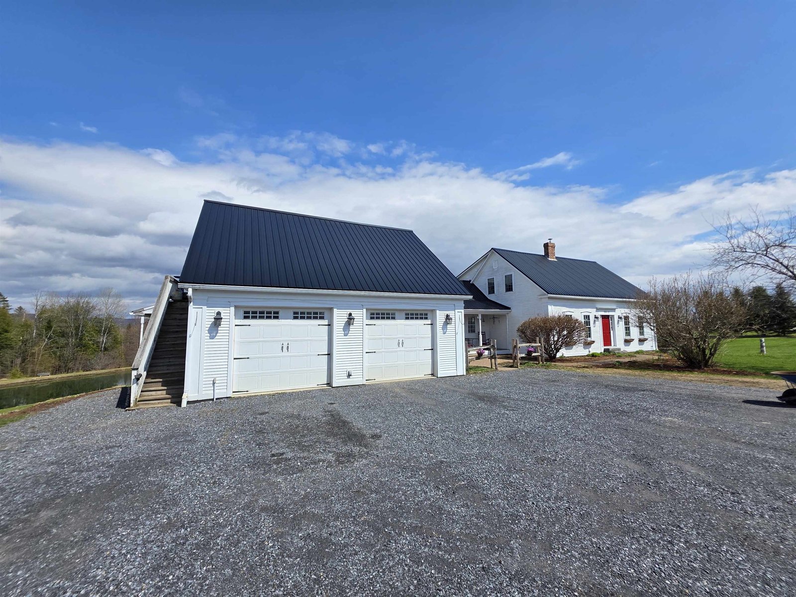 Two car attached garage with apartment overhead