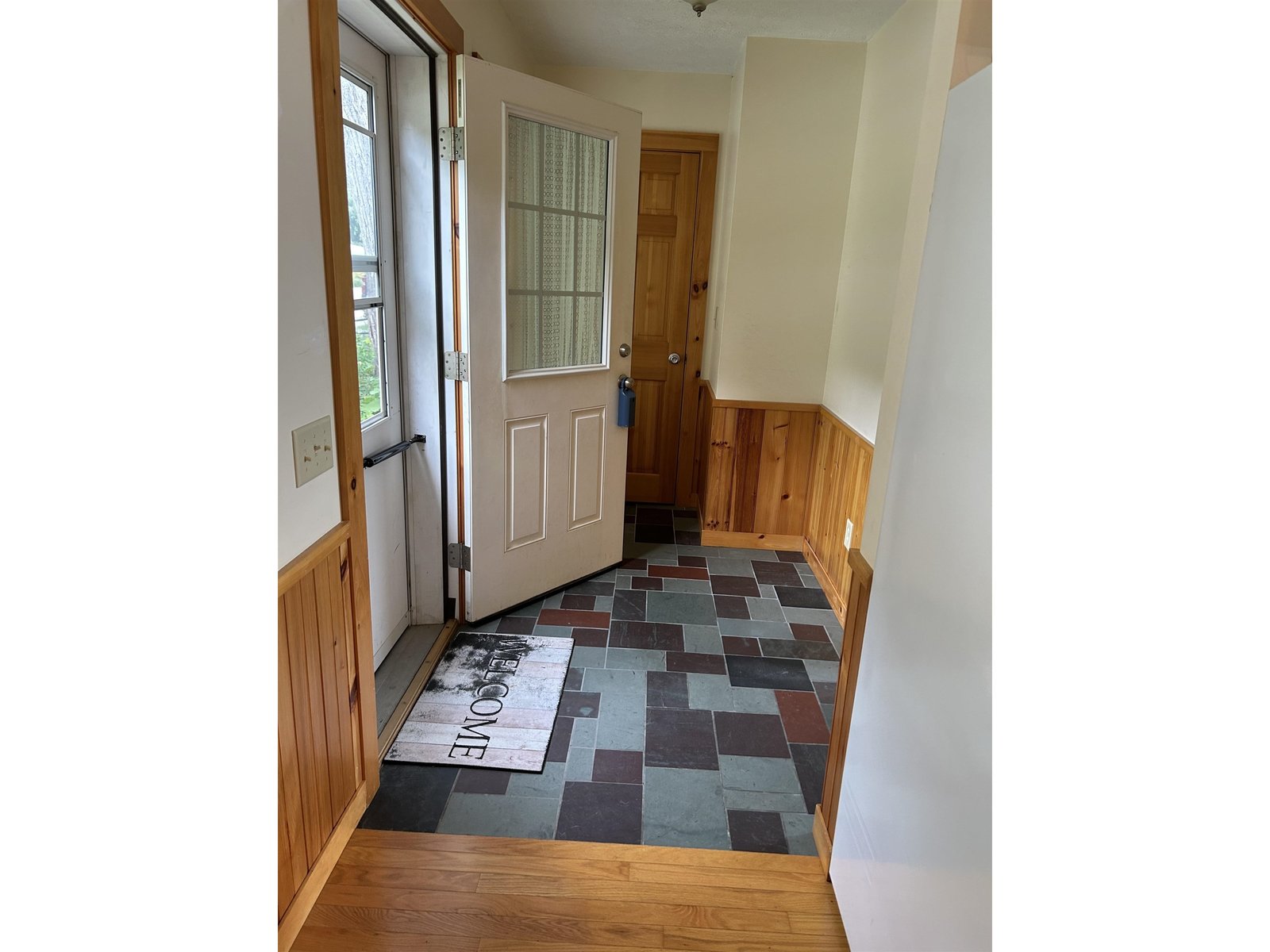 Vermont slate welcomes you home...