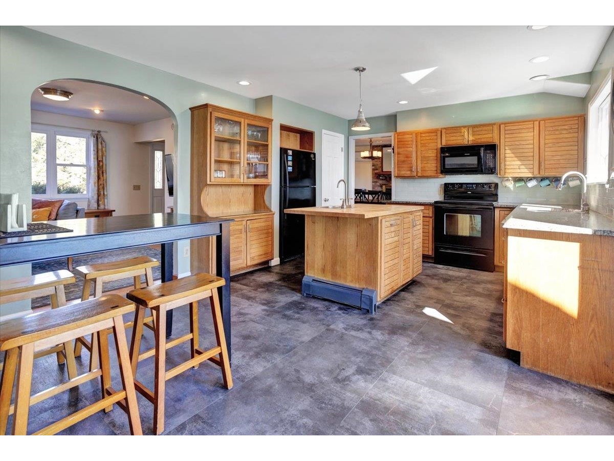 Open kitchen overlooking the back deck.