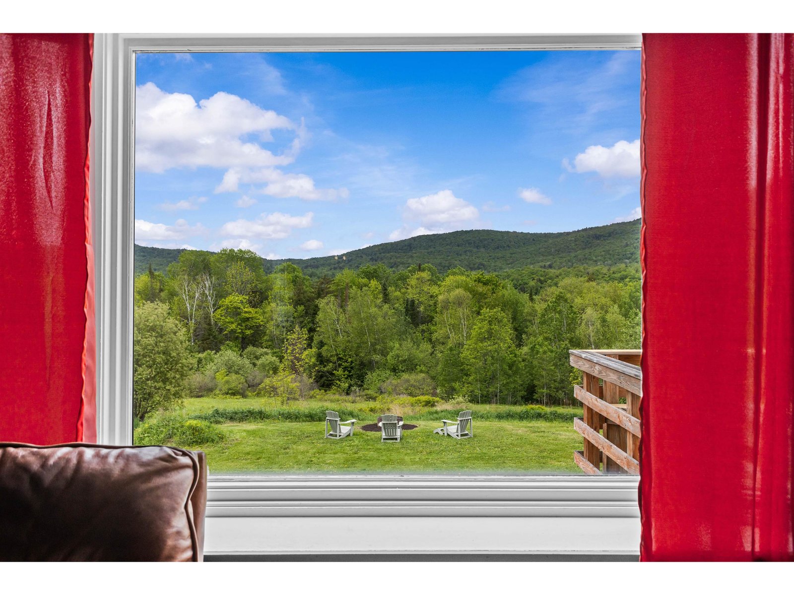 This is your unobstructed view from the living room in all 4 seasaons.