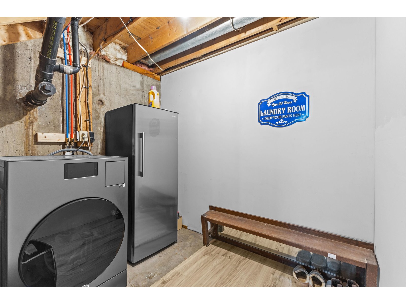 Dedicated laundry area.