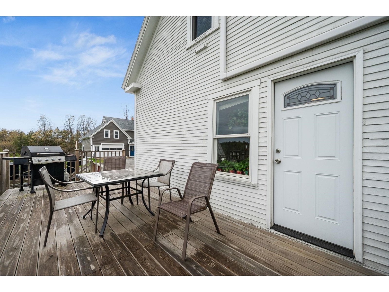 New deck overlooking 1+ acre lot
