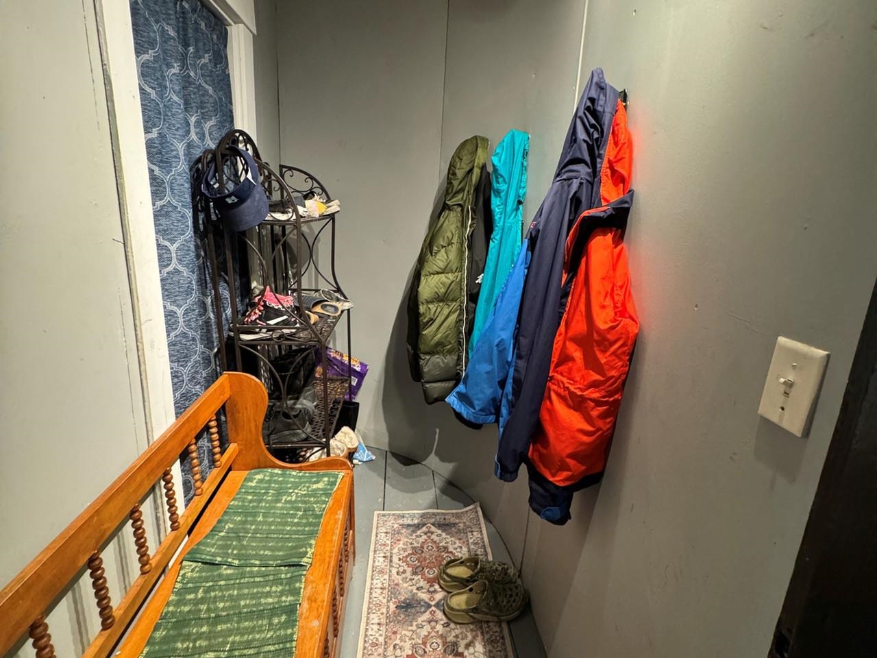 Area for Coats, Shoes, Etc.