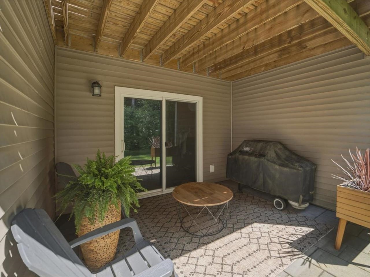 Stone patio for BBQ'ing