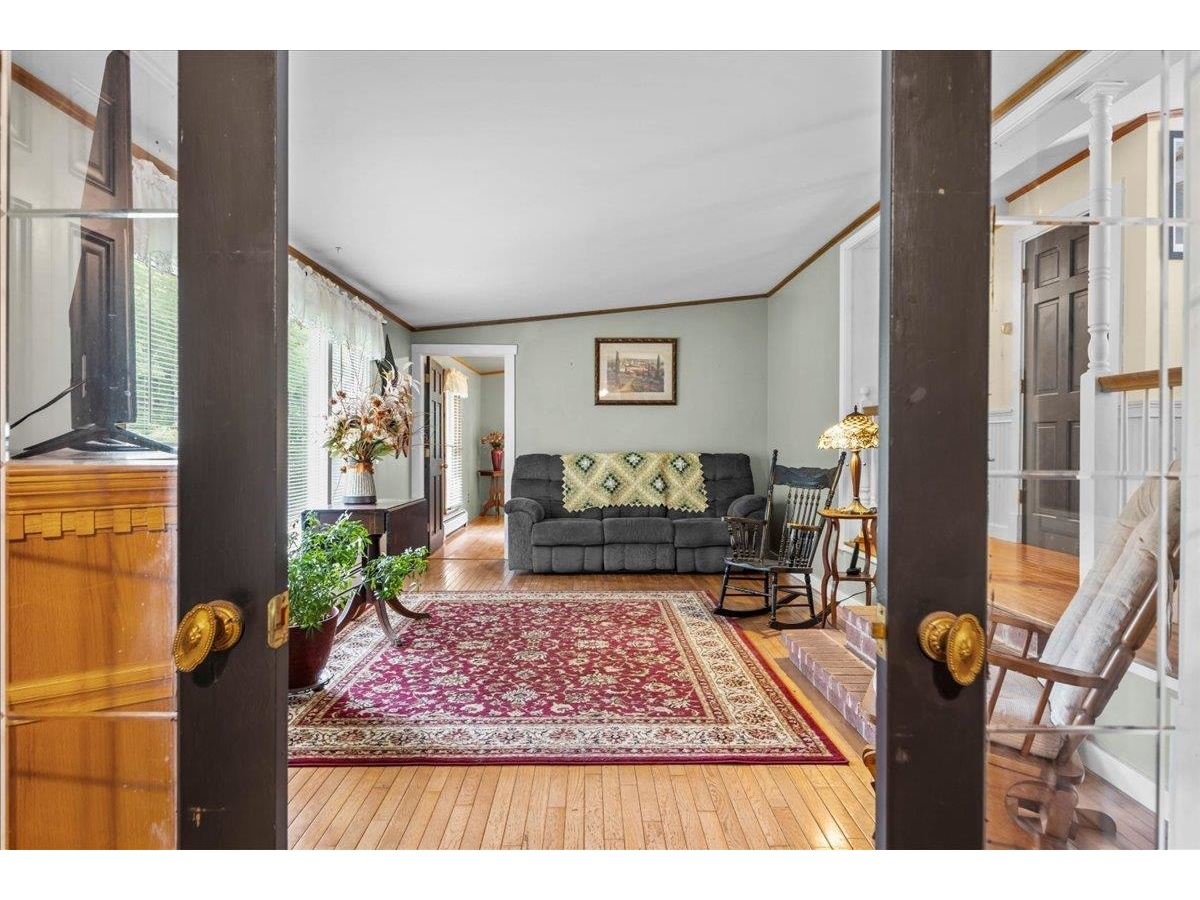 Front door to living room