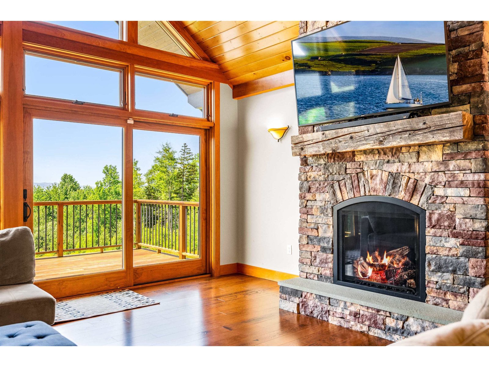 Stone Fireplace