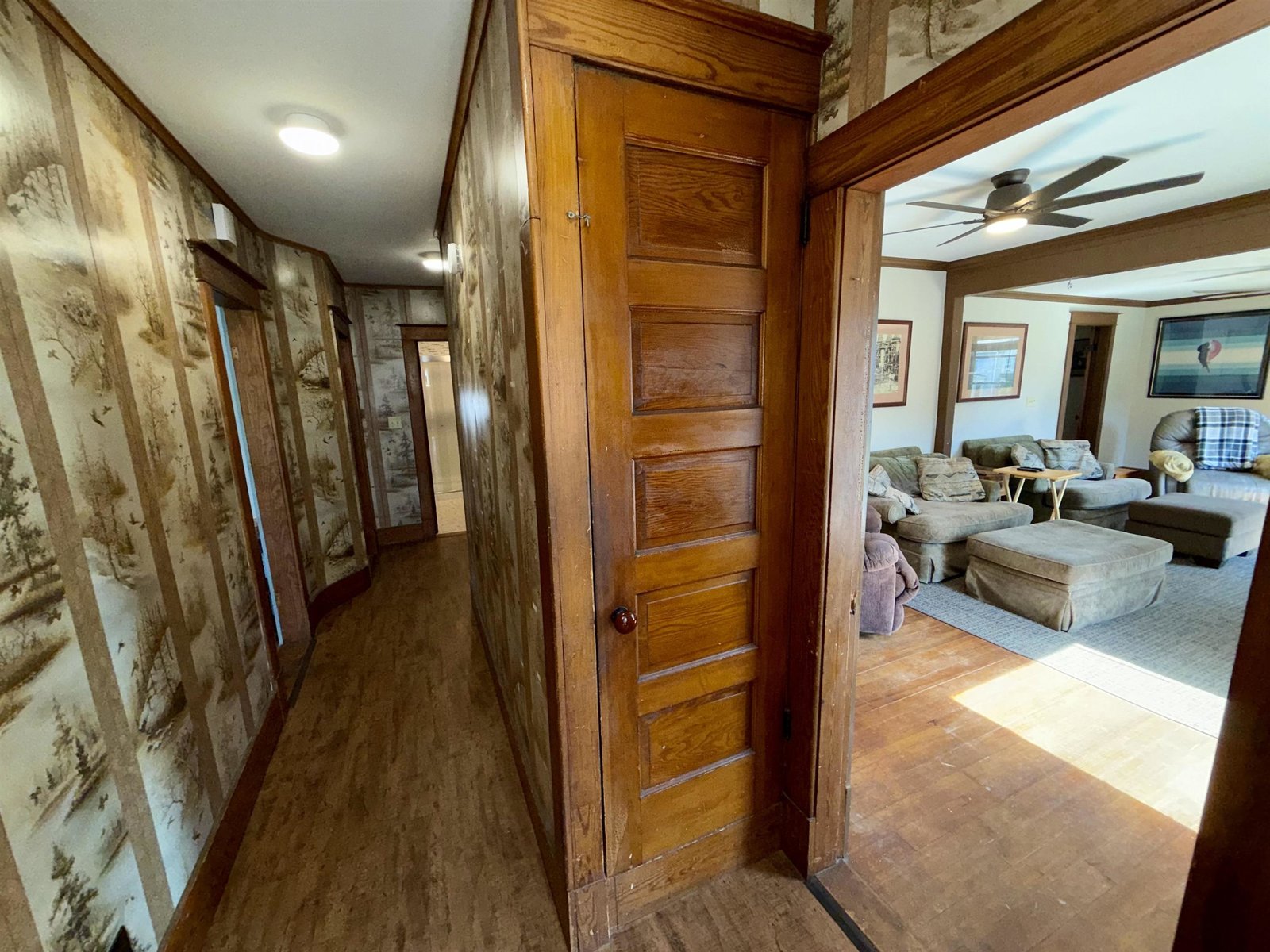 Unit 2 | Hallway to Living Room/2nd Bedroom/Enclosed Porch