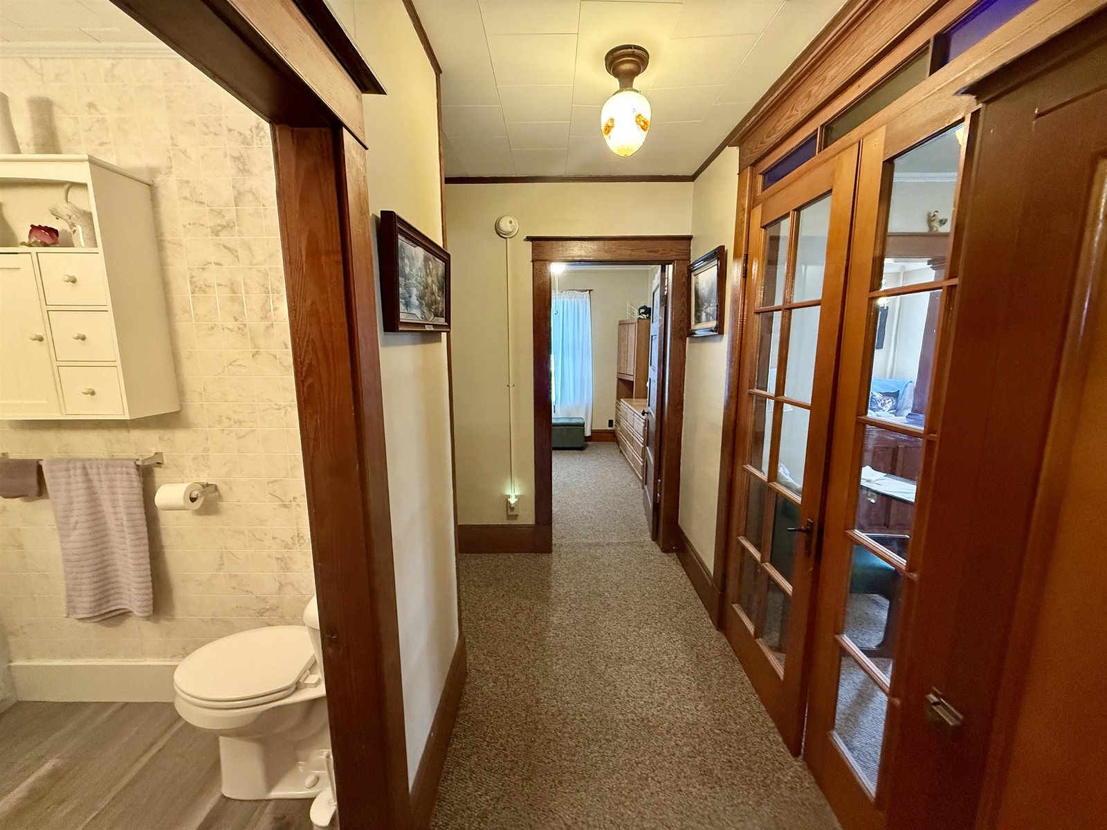 Hallway to Bathroom, Bedrooms, Living Room (Unit 1)
