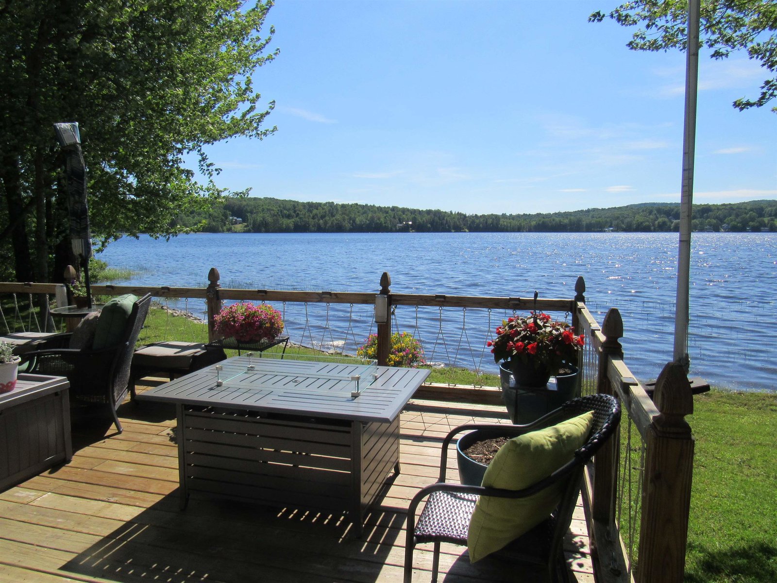 The Deck is Perfect for Viewing the Lake