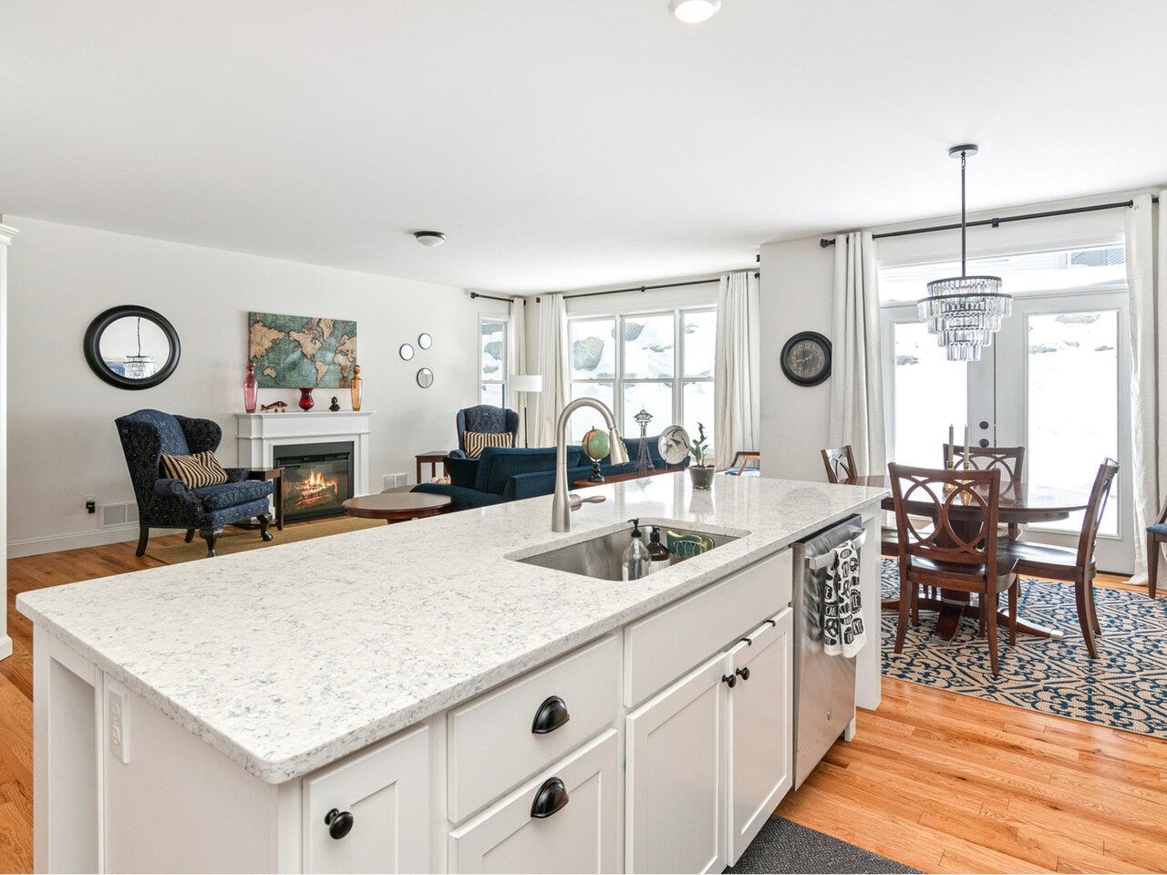 Kitchen looking to living room