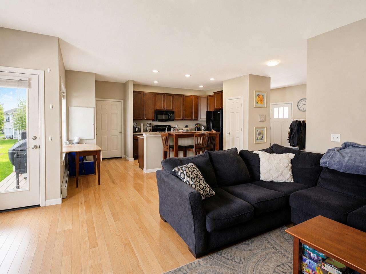 Open Layout with Oak Floors