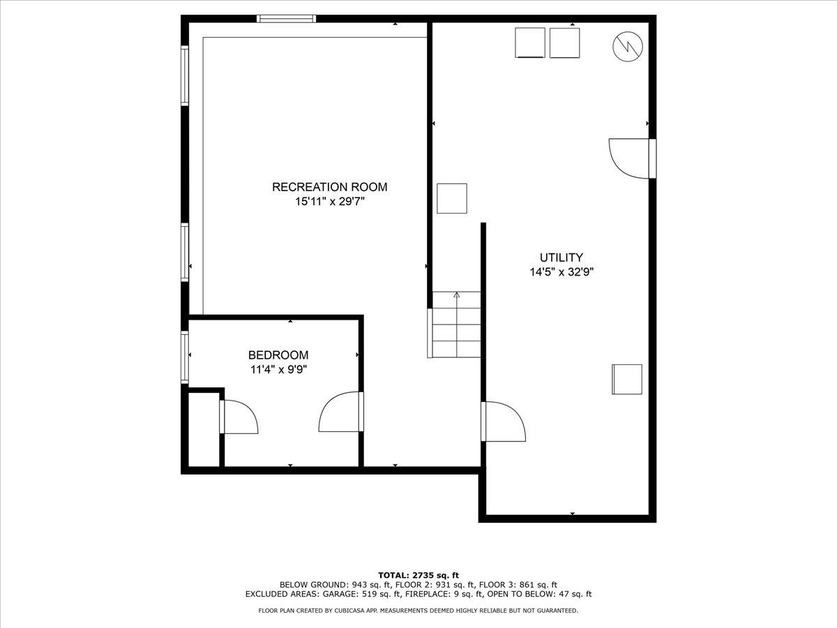 Basement with garage access