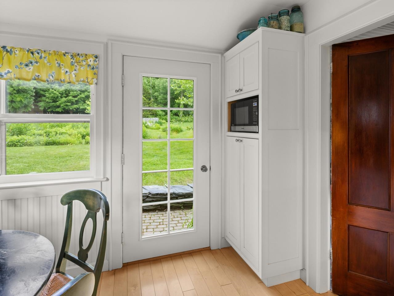 Door to pretty back patio