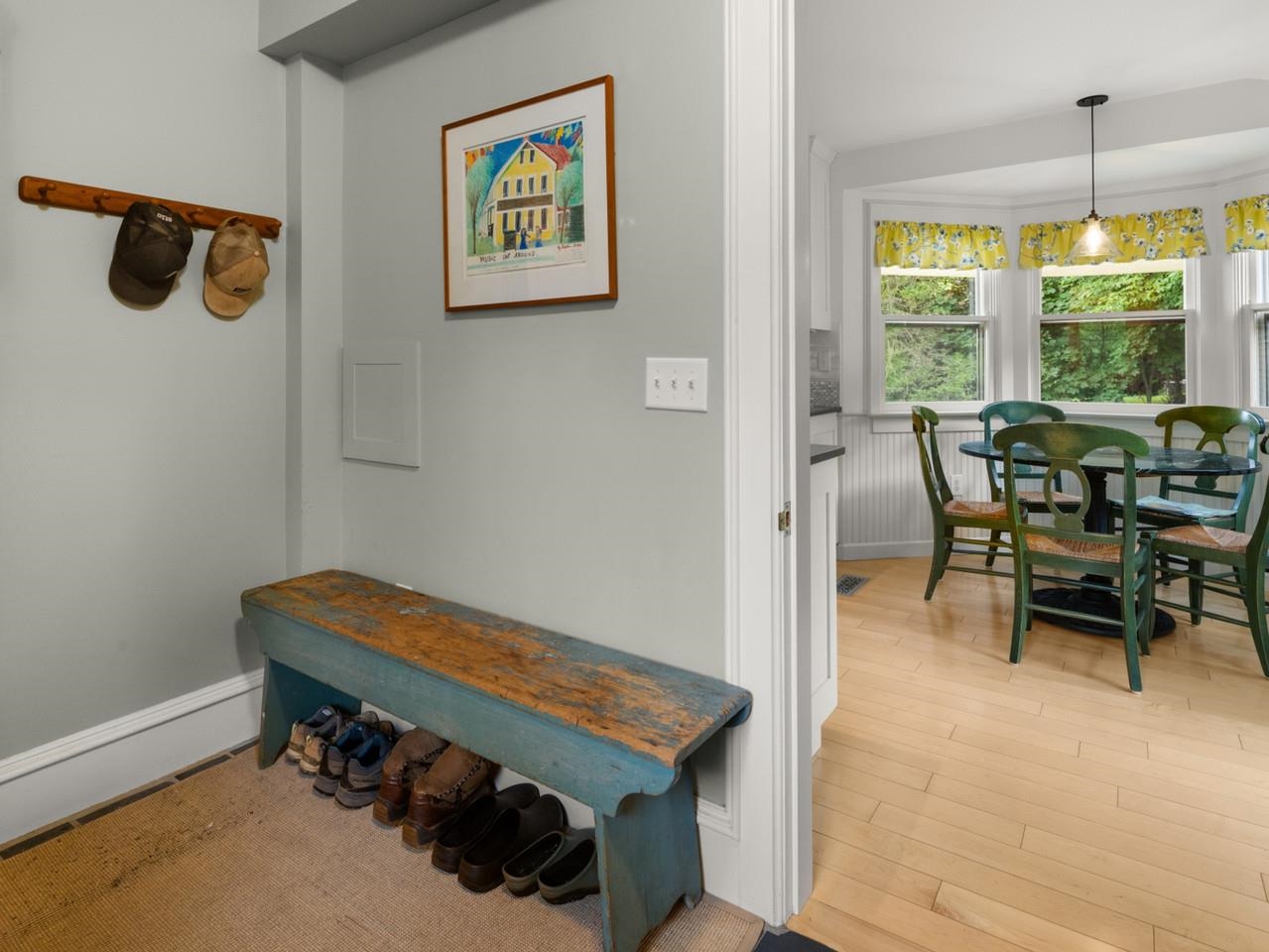 Slate floor in mudroom