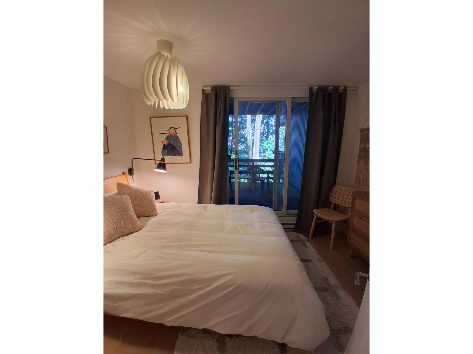 Bedroom with deck