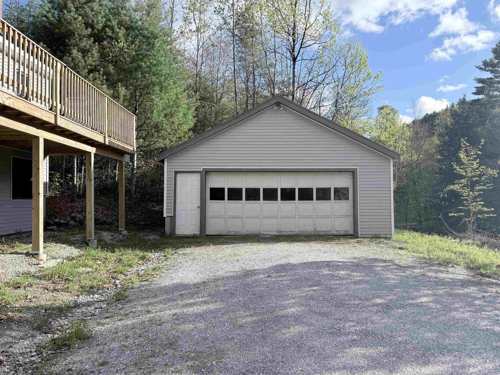 Large two car garage for vehicles and gear