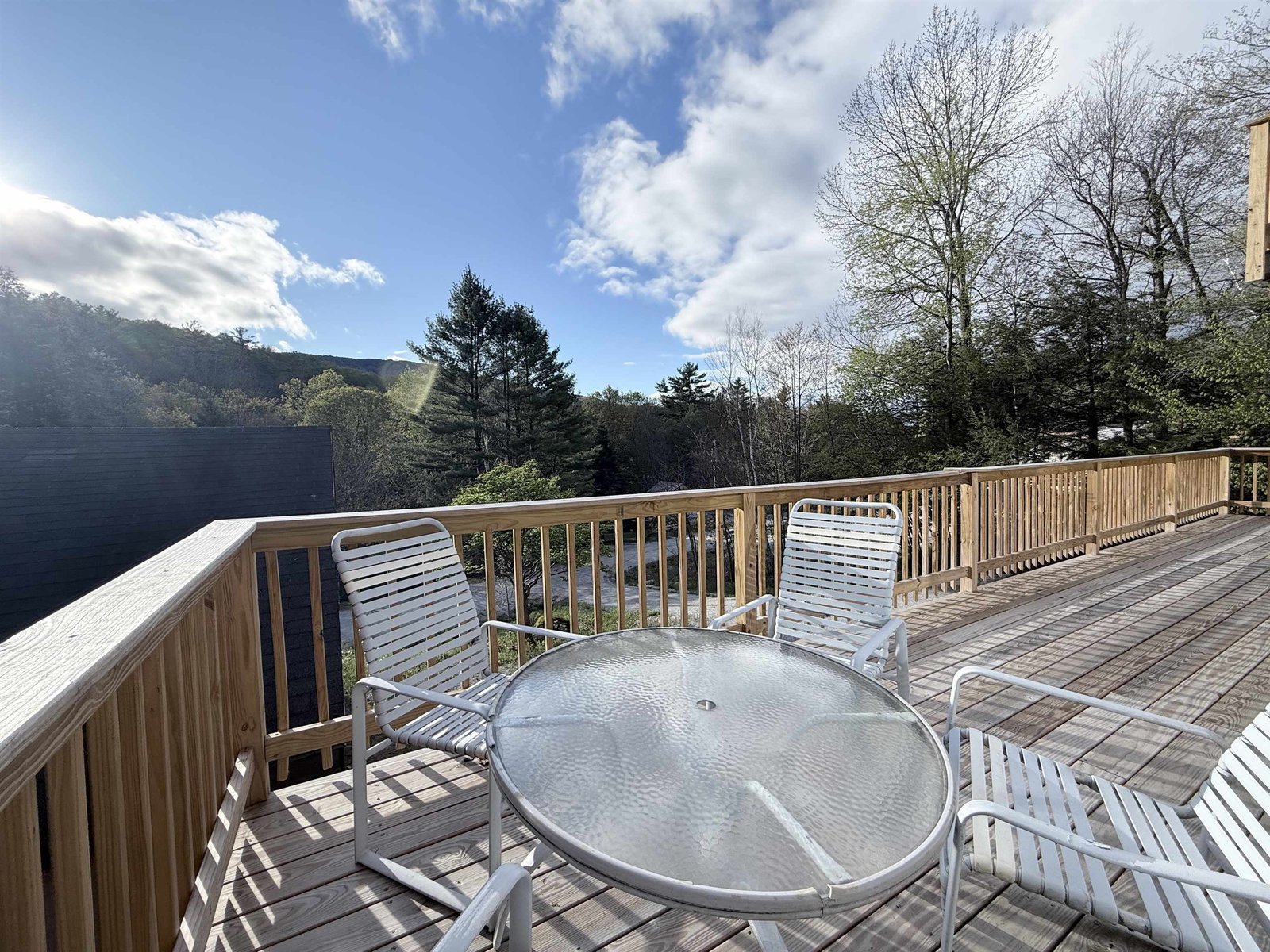 Large deck across the front