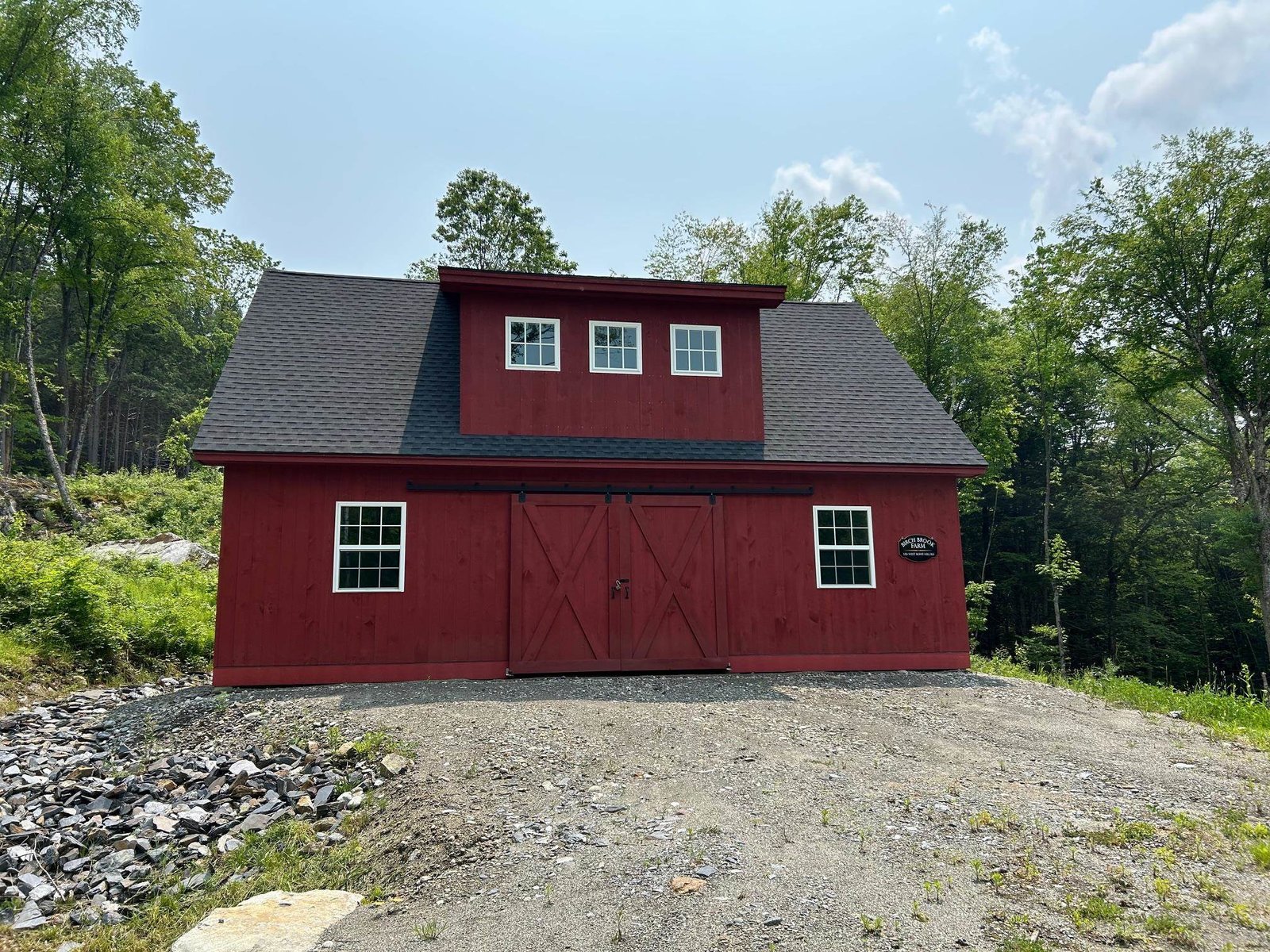 6x6 pressure treated pole barn construction, 14' shed dormer