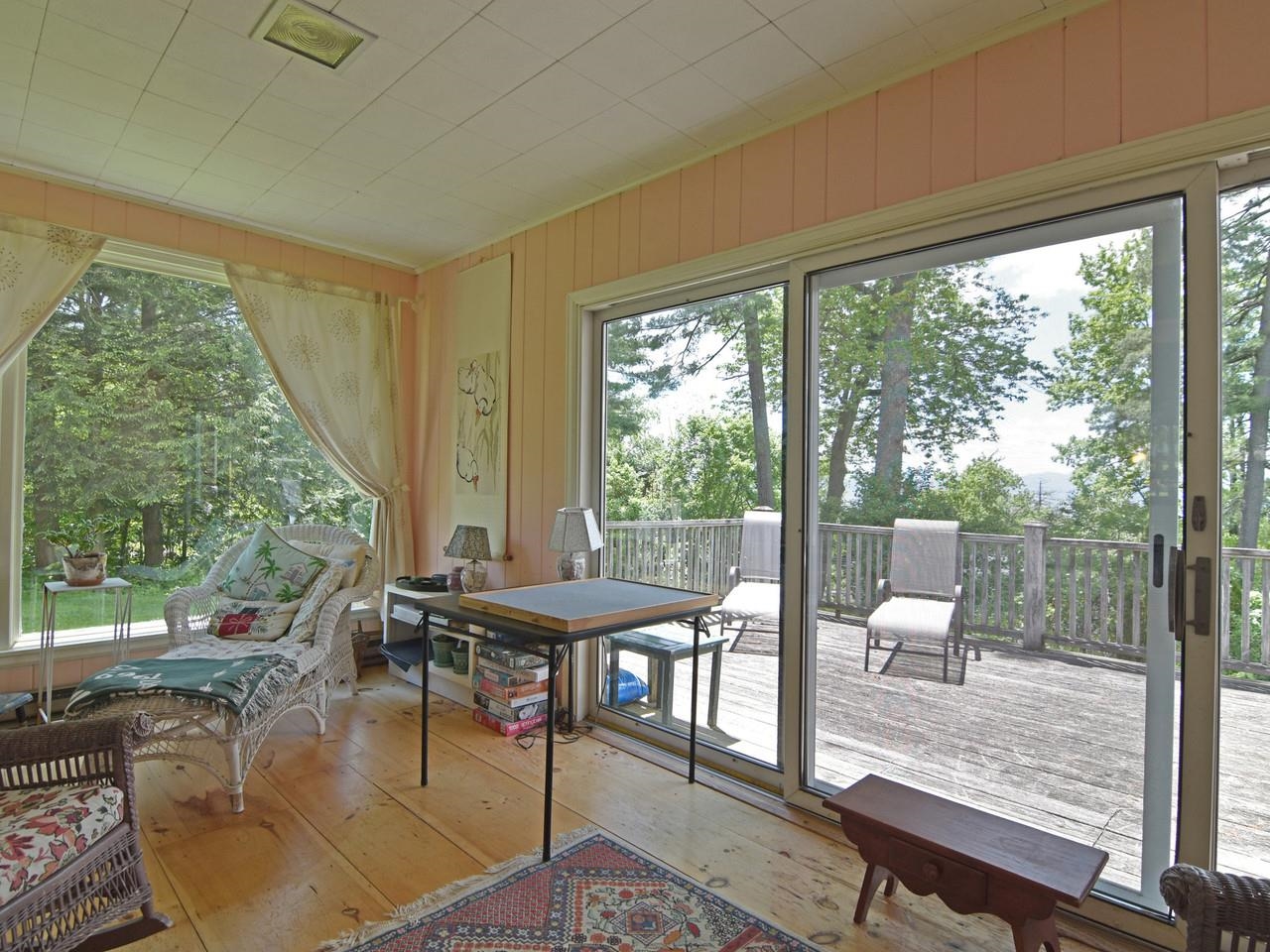 Sunroom with deck access