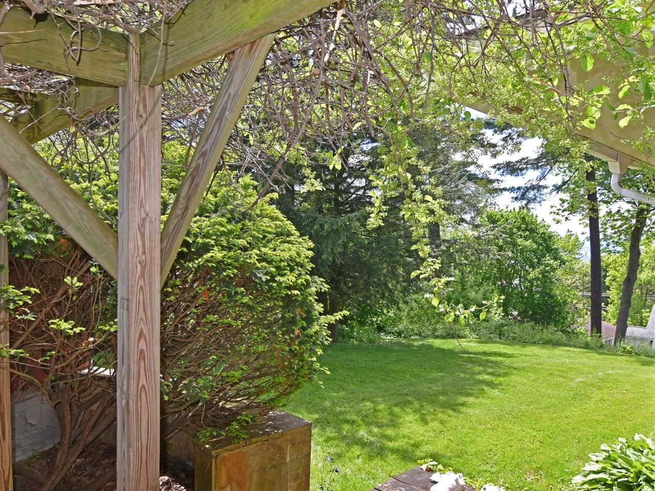 Pergola view to back yard